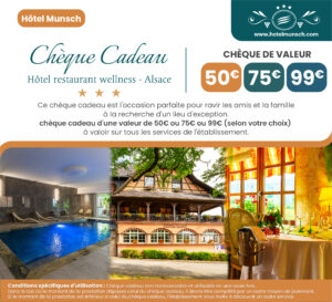 Ch&egrave;que Cadeau 50&euro;/75&euro;/99&euro;